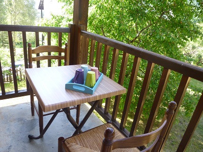 Balcon côté pistes de ski